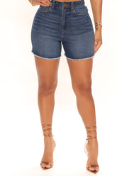 Got It Good Curvy Mom Shorts - Dark Wash Ins Street